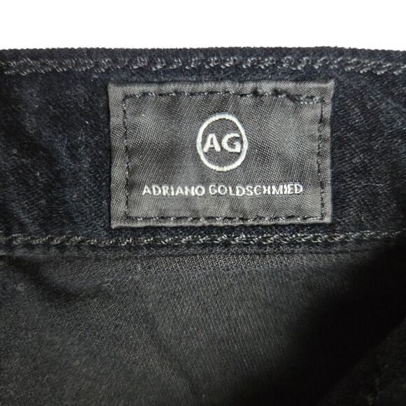 AG Adriano Goldschmied The Legging Super Skinny Ankle Pants 27 R Black Velvet - Picture 4 of 6